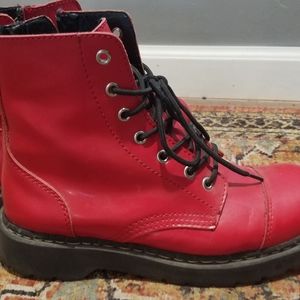 T.U.K. Red Combat Boots